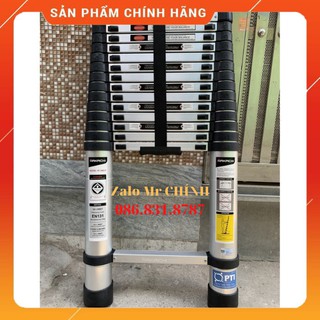 [Hàng Nhập Khẩu] THANG NHÔM RÚT 3M8 HAKACHI NHẬT BẢN HT380CP - BH 2 NĂM