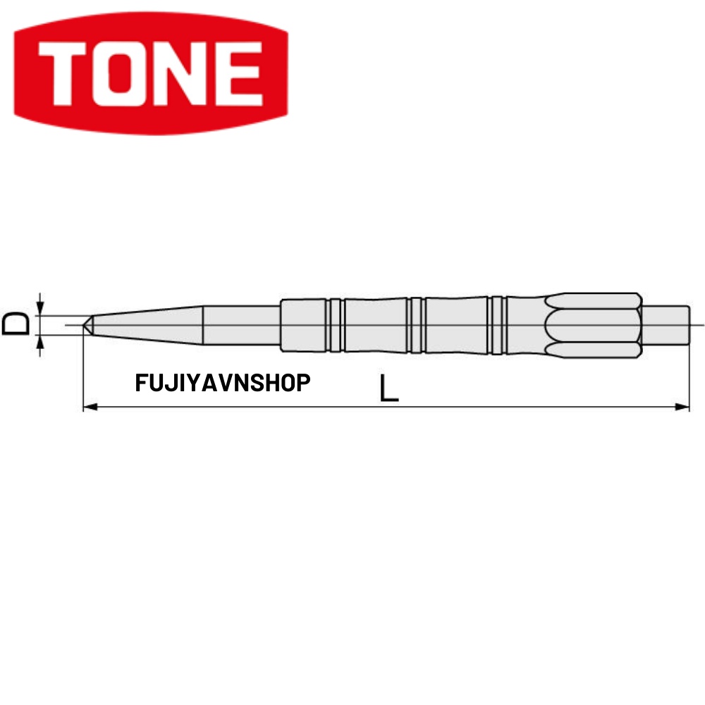 Đục lấy dấu đầu hợp kim Tone CPG125