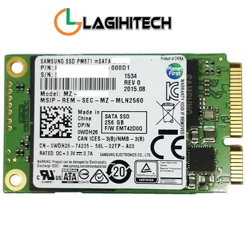 *LAGIHITECH* Ổ Cứng SSD Samsung PM871 mSATA (USED - BH 36 tháng)
