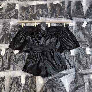 Quần short da cạp chun