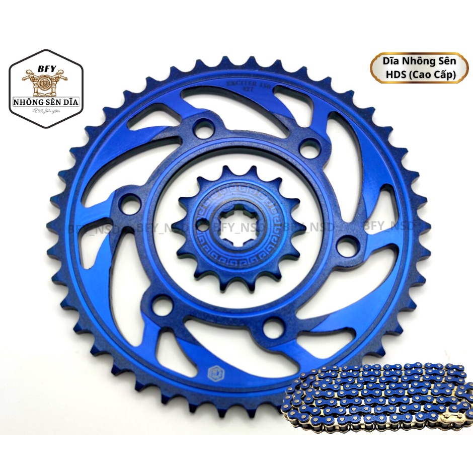 Nhông sên dĩa Exciter 150 - nhông sên dĩa - nhông sên dĩa exciter150 - nhông sên dĩa ex 150 - Ex 150 - Exciter 150 - BFY