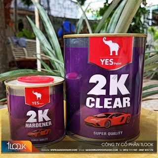 Sơn phủ bóng ô tô 2k clear KÈM DUNG MÔI