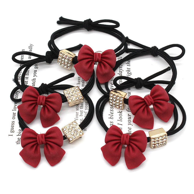 Dây Buộc Tóc Đính Nơ Xinh Xắn Thời Trang Cho Nữ