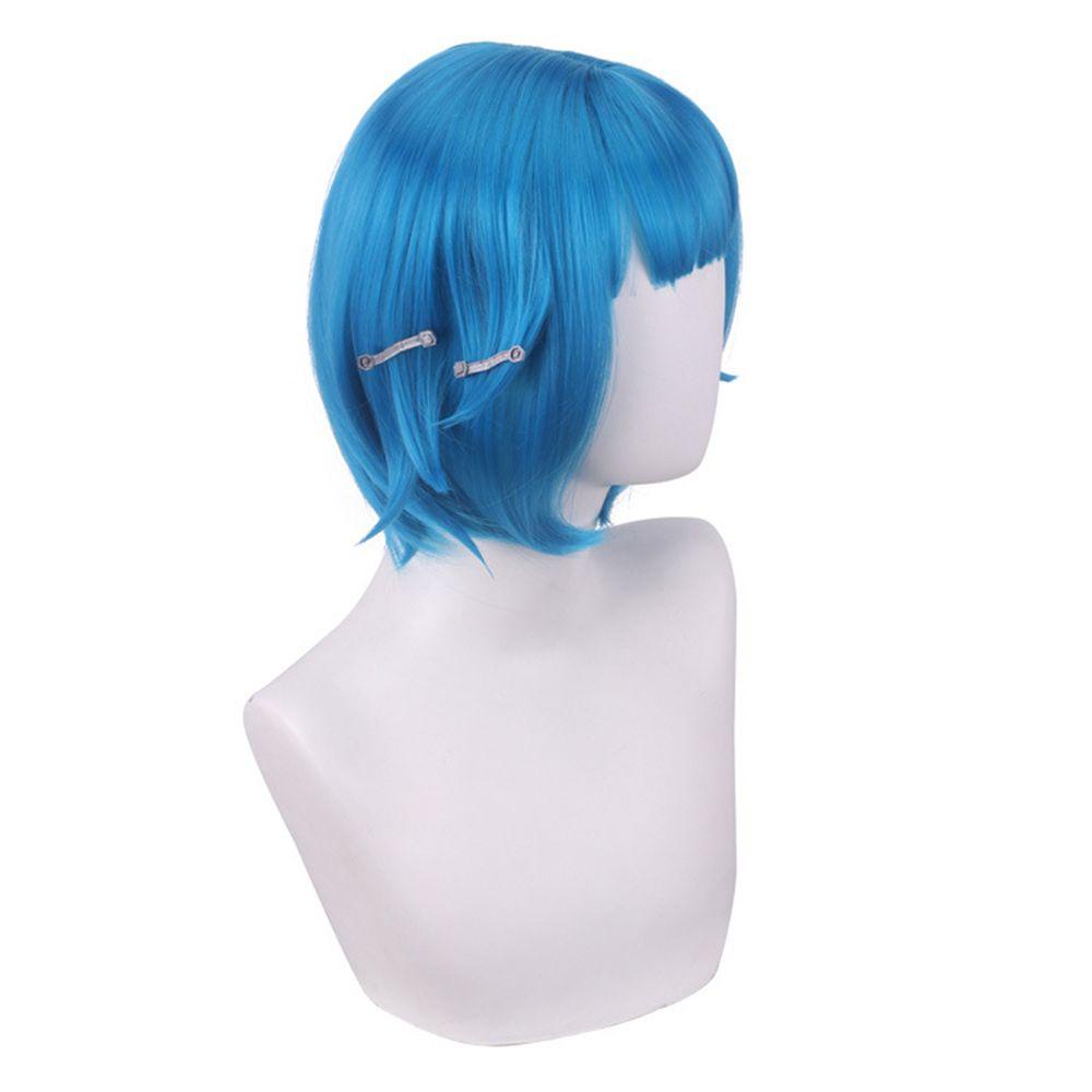 XIANTIN Tóc Giả Bện Ngắn Màu Xanh Hóa Trang Trẻ Trung