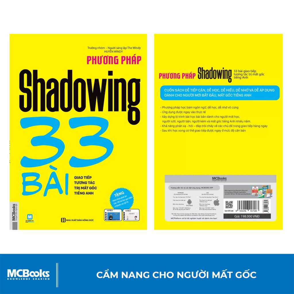 Sách - Phương Pháp Shadowing 33 Bài Giao Tiếp Tương Tác Trị Mất Gốc Tiếng Anh - Học Kèm App Online  - MCB