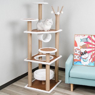 Four Seasons General Rattan Mat Cat Leo Khung Scratching Board Lớn Post Mật độ Tree Nest One Export Jumping Platform