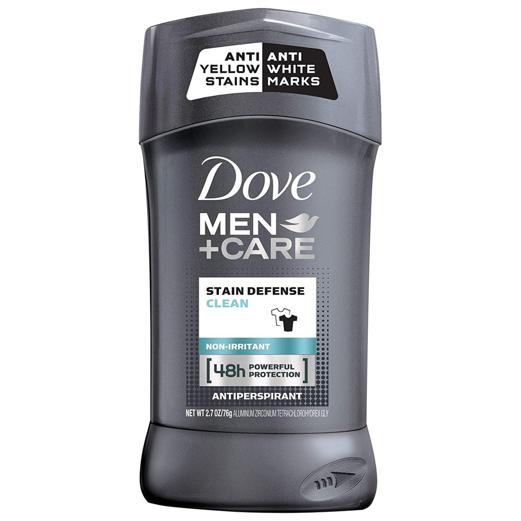 Lăn sáp khử mùi nam Dove Men+Care Antiperspirant Stick Stain Defense Clean 76g (Mỹ)