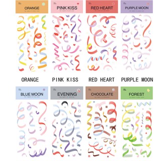 Sticker Confetti ruy băng nhiều màu