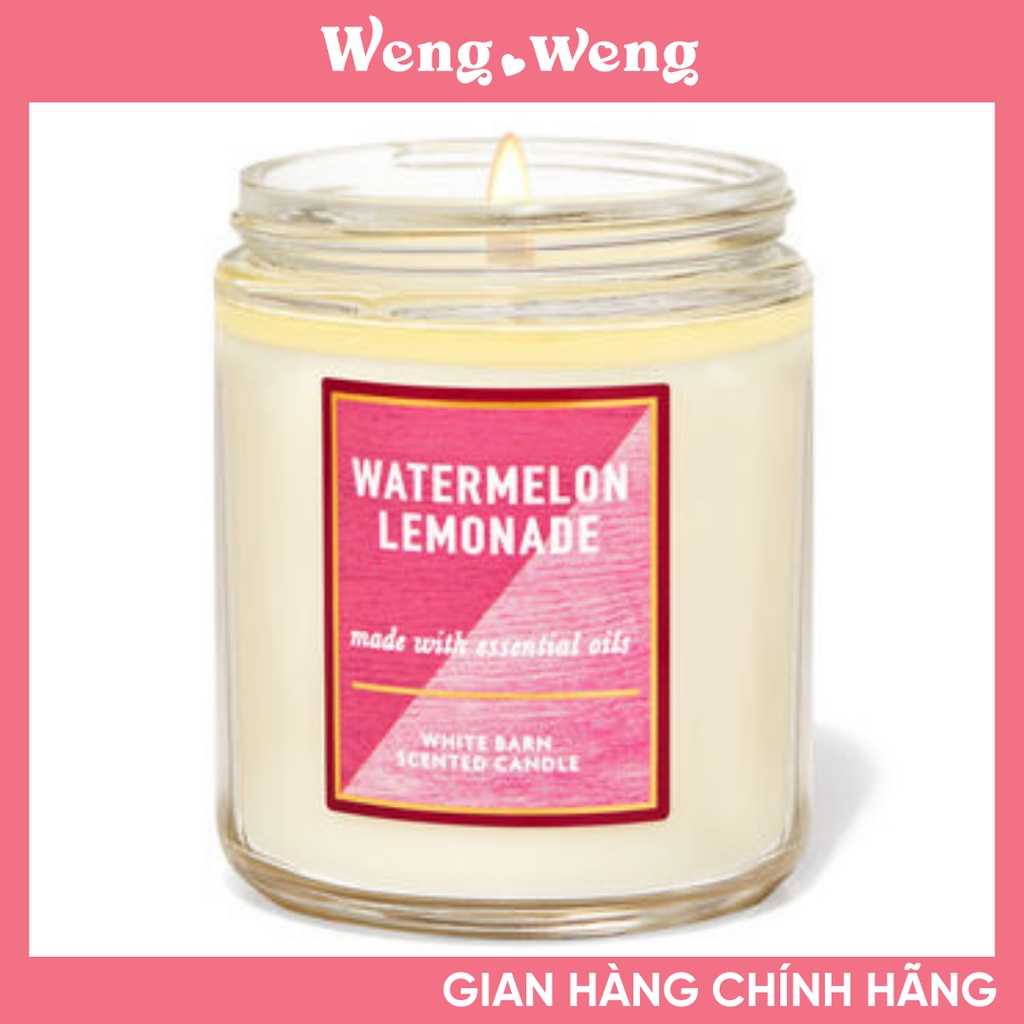 (1 bấc - 198gr) Nến Thơm Bath &amp; Body Works Scented Candle Watermelon Lemonade