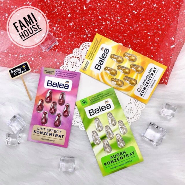 [Có Bill] Viên nang Serum dưỡng da Balea - Isana - Schaebens Đức các màu