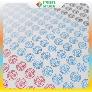 750 Tem Bảo Hành Năm 2024 Hình Tròn Tem Niêm Phong, Tem Vỡ, Decal Vỡ + Bế Sẵn