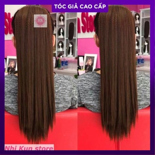 Hình thật Tóc cột thẵng dập nhuyễn