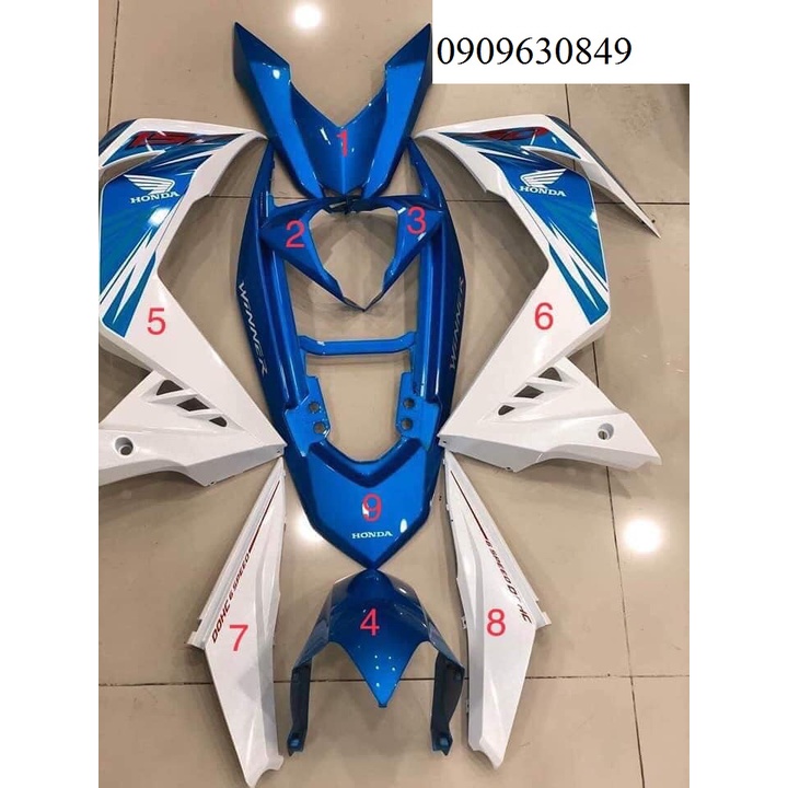 BỘ DÀN ÁO MÀU, BỘ DÀN NHỰA MÀU WINNER V1 ĐỜI 2016 ĐẾN 2018 ZIN HÃNG