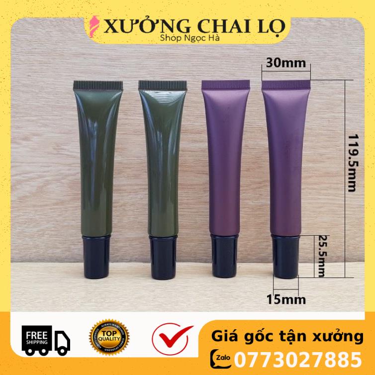 Tuýp Chiết Mỹ Phẩm ❤ GIÁ RẺ NHẤT ❤ Tuýp (tube) nhựa chiết mỹ phẩm 20ml Nâu, Rêu chiết mỹ phẩm, đựng gel .