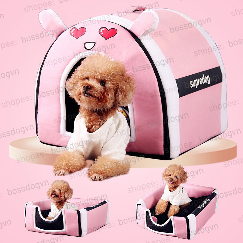 Nhà nệm SD 2 in 1 cho chó mèo - Cho mọi dòng Poodle, pug, pom, corgi v.v | BossDog