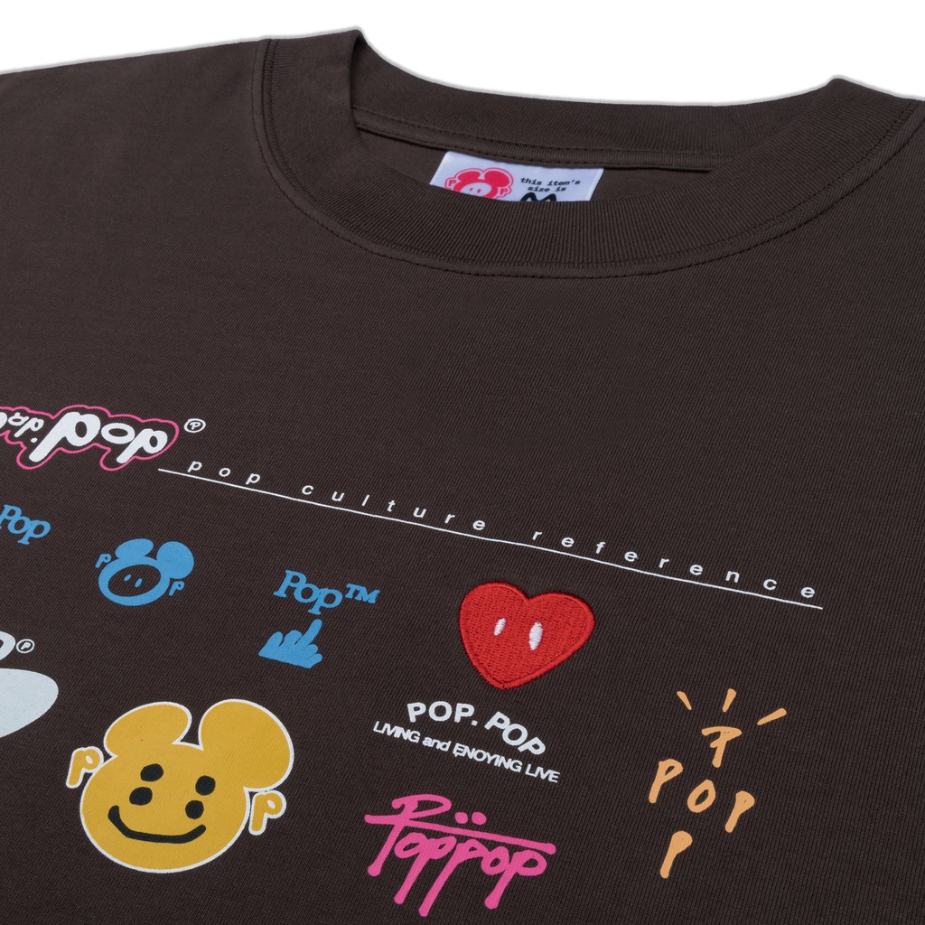 Áo Thun POPPOP PARODY LOGO TEE DARK BROWN
