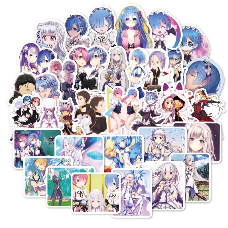 Sticker/ Hình dán anime Re:Zero (Combo 10-50 sticker , random)