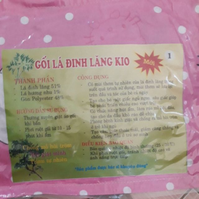 Gối đinh lăng Kio cho bé