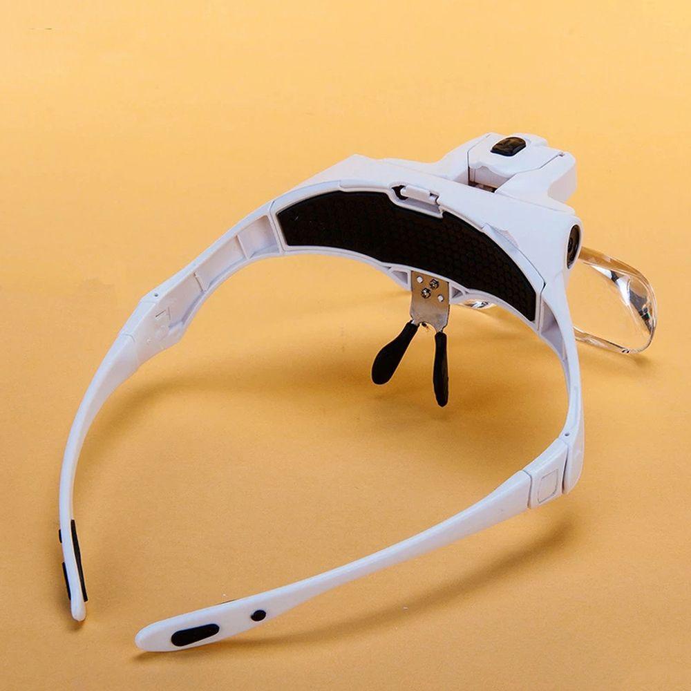 MXGOODS Kính Lúp Đeo Đầu Kiêm Đèn Đọc Sách Tiện Dụng Cho Nam Và Nữ