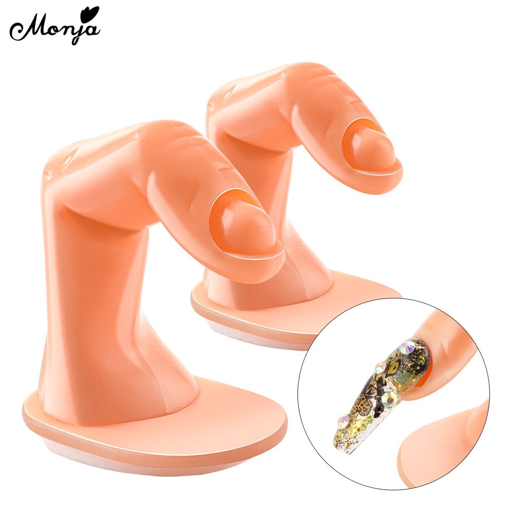 MONJA [Hàng mới về] Bộ 1/2/5 ngón tay giả dùng để luyện tập vẽ móng acrylic tiện lợi