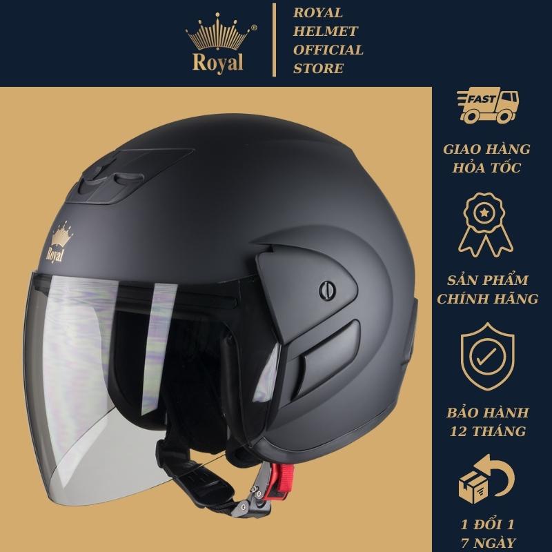Mũ bảo hiểm 3/4 có kính Royal M01
