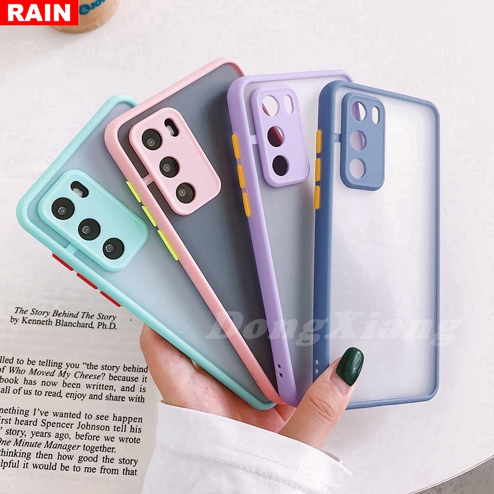 Ốp điện thoại màu trơn cho Oppo Reno 6 5G 6Z A16 A5S A12 A7 A31 2020 F9 F11 A92 A5 2020 A9 2020 A91 Reno3 Cover Rain