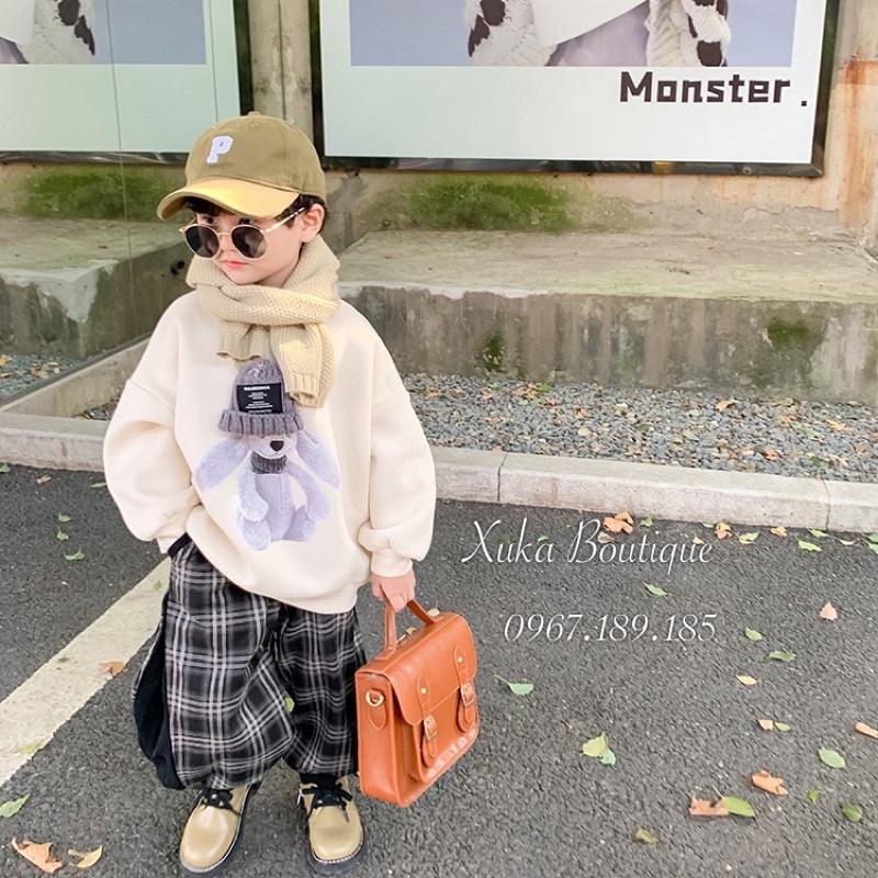 Quần Áo Trẻ Em | Quần Nỉ Kẻ Lót Lông Dày Ấm Cho Bé / Quần Kẻ Quảng Châu Cao Cấp Cho Bé 1 - 8 tuổi [Ảnh Thật]