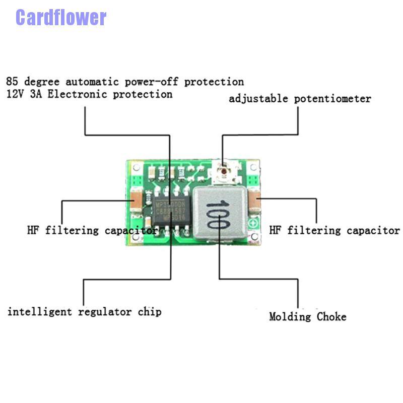 Mô Đun Hạ Áp Cardflower 3a Mini Dc-Dc 5v-23v Sang 3.3v 6v 9v 12v