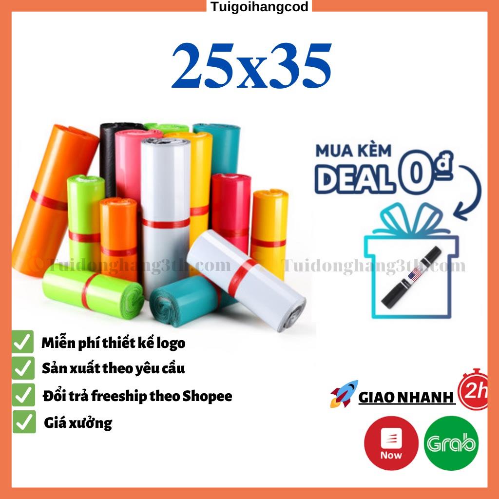 Túi gói hàng niêm phong tự dính túi bóng đóng hàng size 25x35, Tuigoihangcod