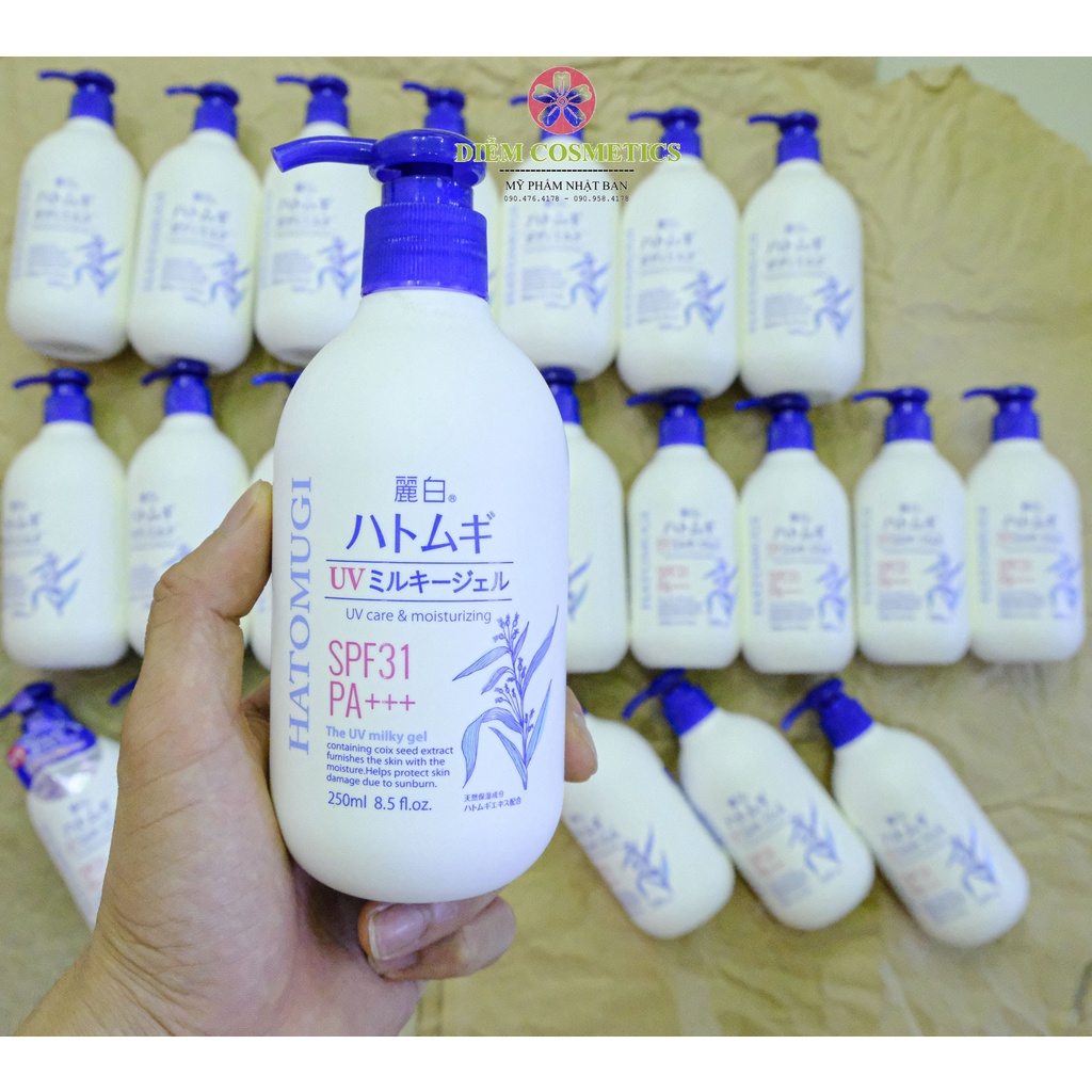 SỮA DƯỠNG THỂ TRẮNG DA CHỐNG NẮNG HATOMUGI SPF31+250ML NHẬT BẢN