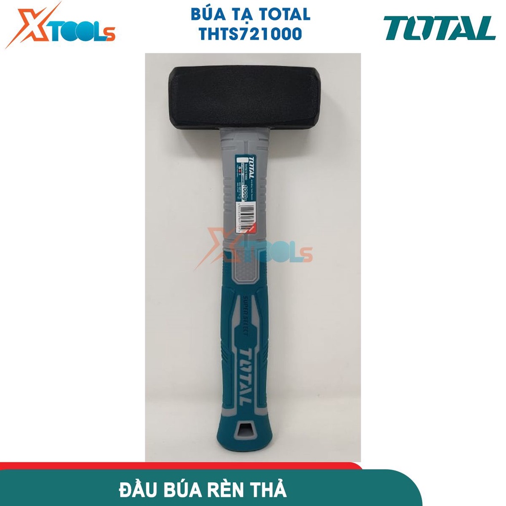 Búa tạ 1000g TOTAL THTS721000, dùng để đập vỡ những vật liệu to lớn, cứng cáp khác như đá, gạch…[CHÍNH HÃNG][XTOOLS]