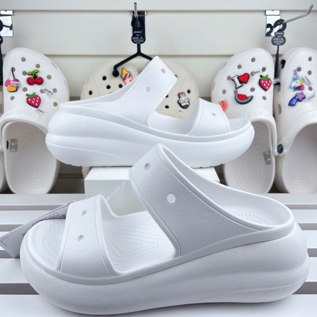 Dép Nhựa Classic Nam 2 Quai Siêu Nhẹ Đi Mưa, Dép Nhựa Nữ Crush Cao Gót 8 Cm Mềm Đẹp