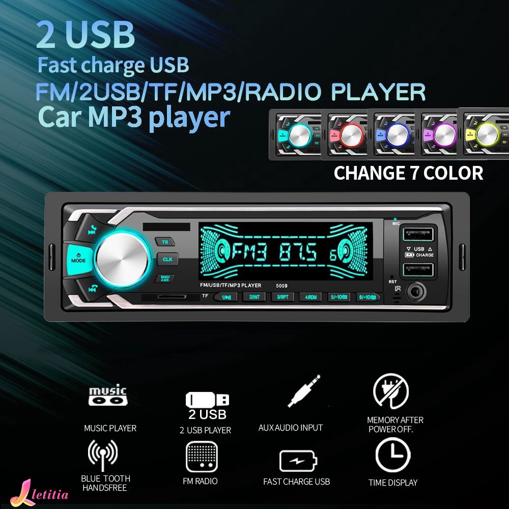 Đầu nghe nhạc MP3/ Bluetooth/ Đài FM cổng USB màn hình 4.1 inch dành cho xe hơi