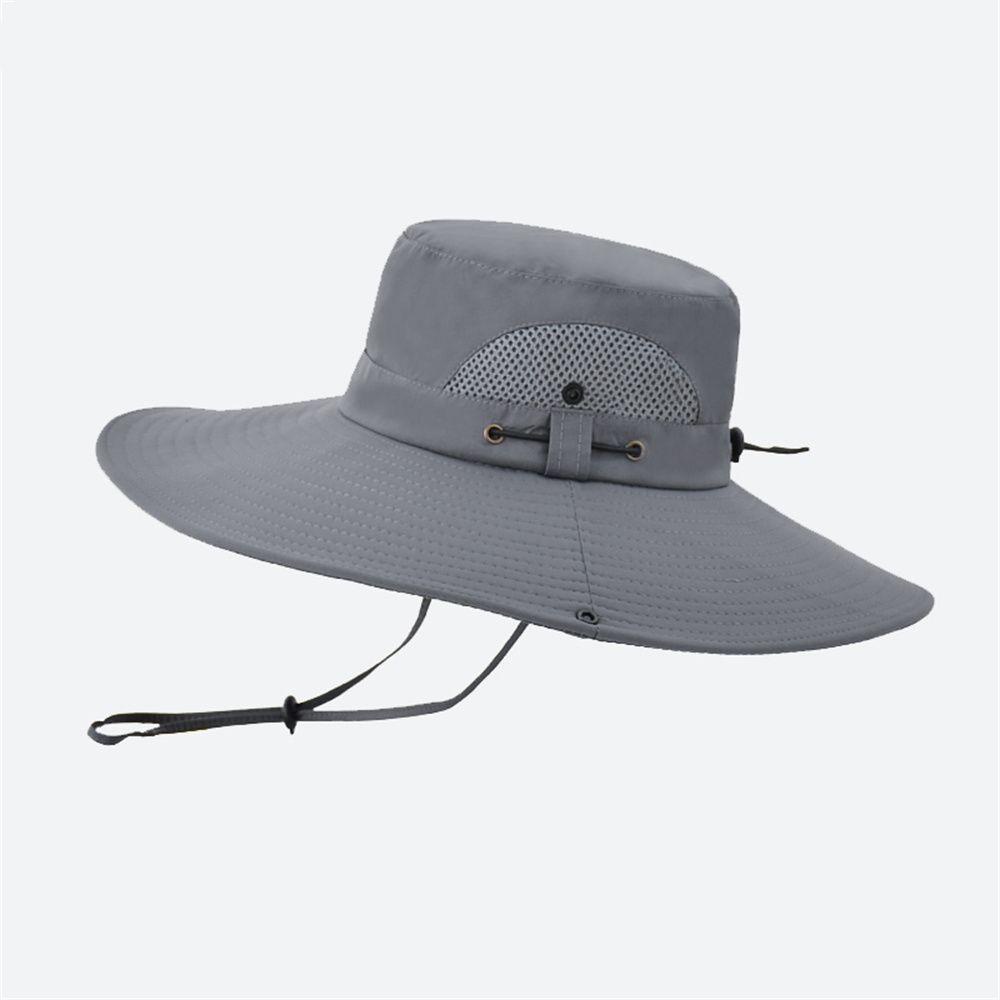 Nón Bucket Rộng Vành Chống Nắng Thoáng Khí Màu Sắc Trơn