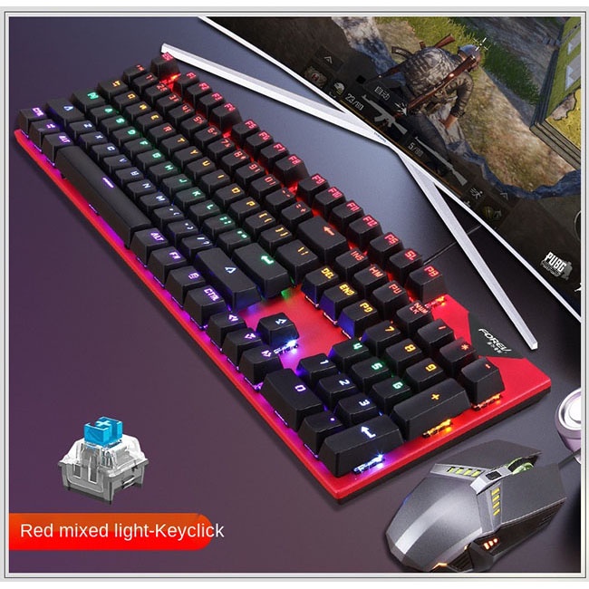 Bàn Phím Cơ Và Chuột Chơi Game Có Dây Forev FvQ609