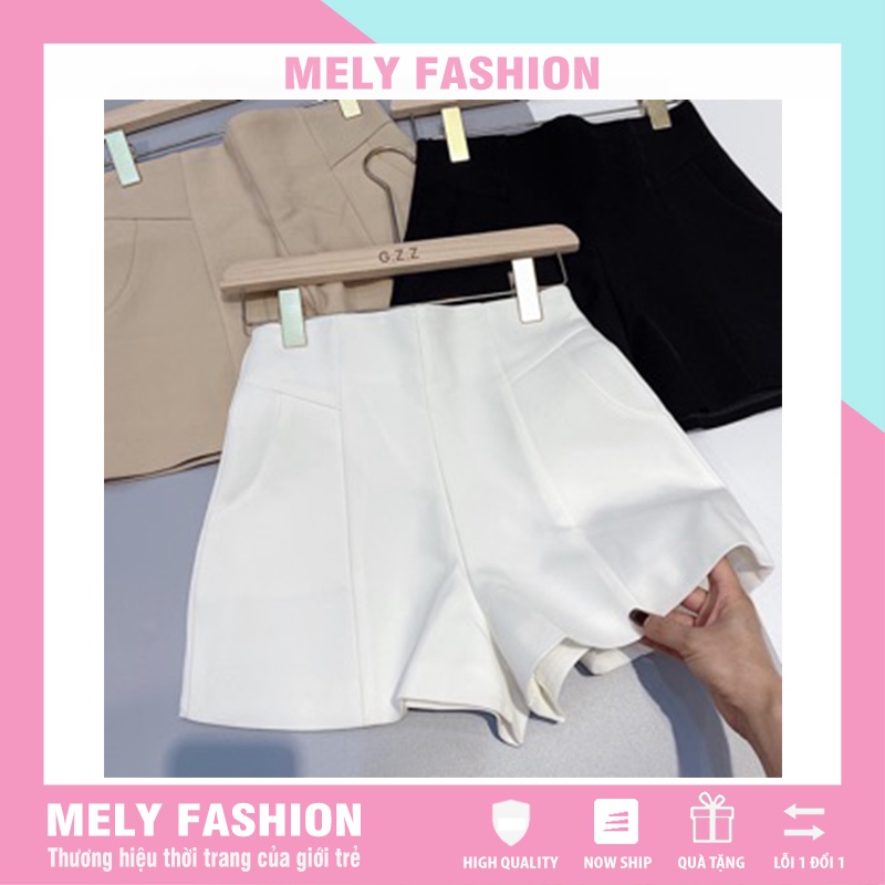 Quần short đùi nữ cạp cao chất tuyết mưa hàng sang chảnh Mely Fashion QS06