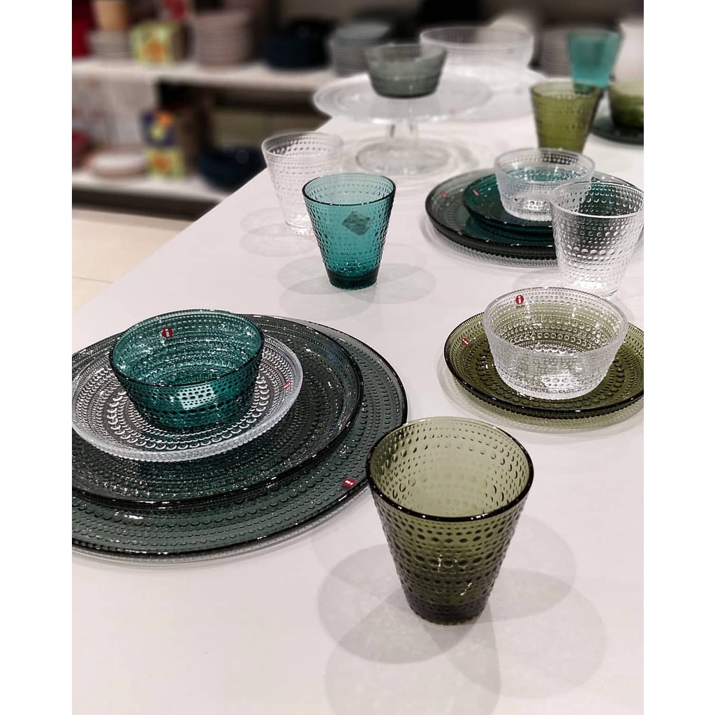 Đĩa thủy tinh Kastehelmi Iittala Màu Ghi