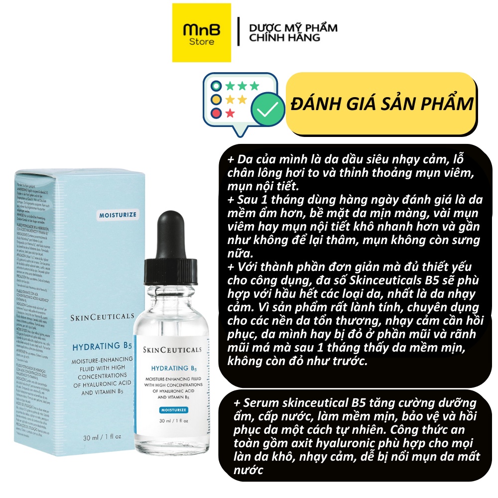 Serum Skinceuticals B5 Hydrating phục hồi da chuyên sâu 30ml