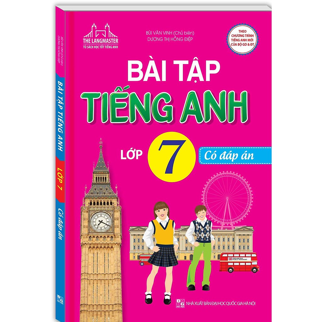 Sách - Bài tập tiếng Anh lớp 7 - có đáp án (sách màu )