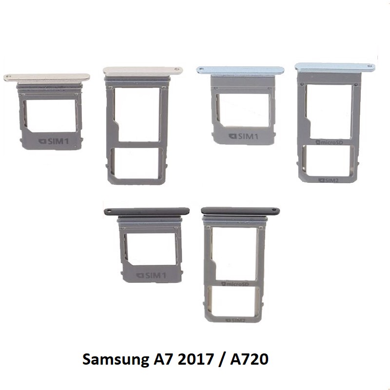 Khay sim thẻ nhớ Samsung A7 2017 / A720 ( 1 bộ gồm 2 phần )