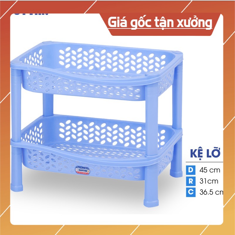 Kệ đựng đồ Duy Tân loại 2 ngăn làm từ nhựa cao cấp chính hãng No.26931