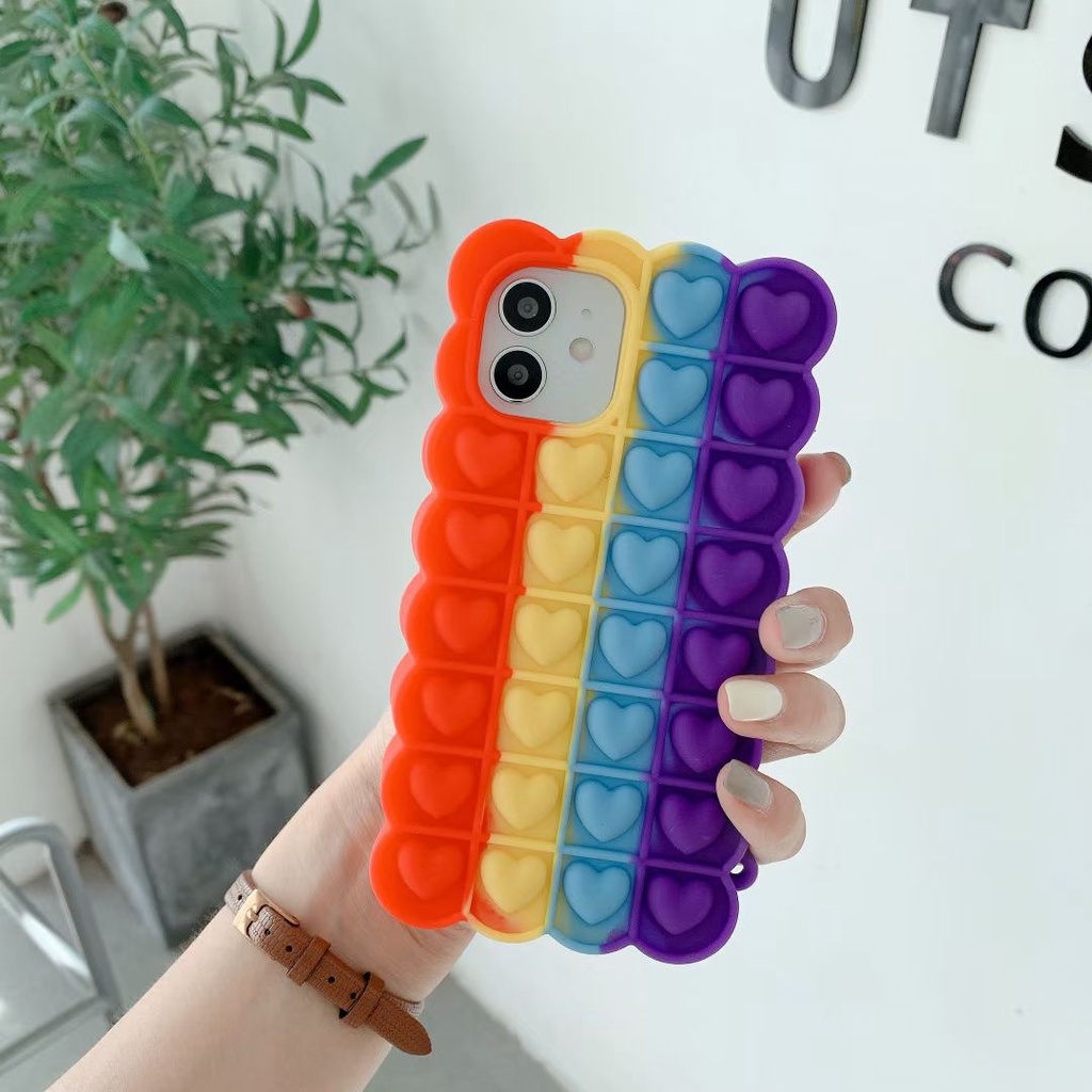 Ốp Điện Thoại Silicon Hình Trái Tim 3d Cho For iPhone 6 6s 7 8 Plus X Xs Xr 11 12 Pro Max