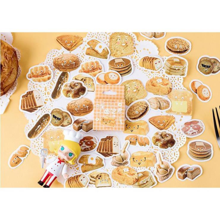 Bộ 46 Sticker Bánh Ngọt Hàn Quốc dán trang trí E79