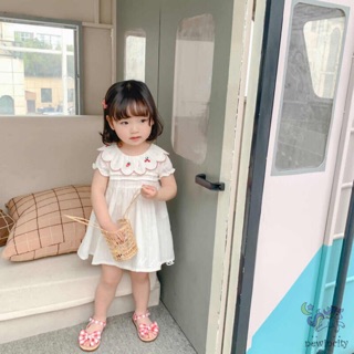 Đầm xoè công chúa thêu hình hoa nhí dễ thương