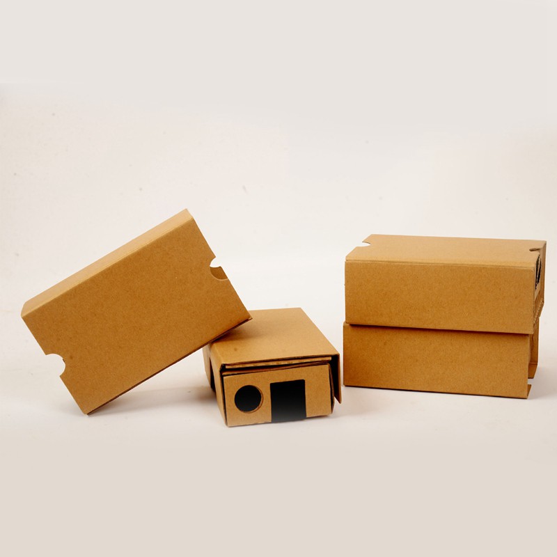 Set 5 Kính 3d Thực Tế Ảo Google Cardboard Vr Vilencia 4.5-6inch + Băng Đô