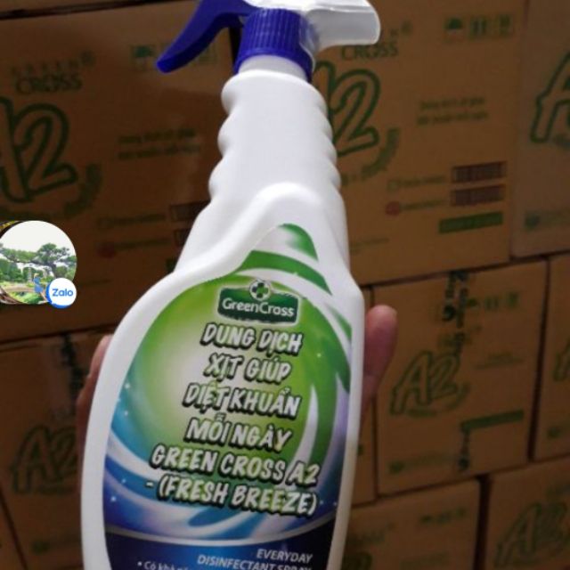 Dung Dịch Xịt Diệt Khuẩn Green Cross A2 Hương Fresh (Chai 500ml)