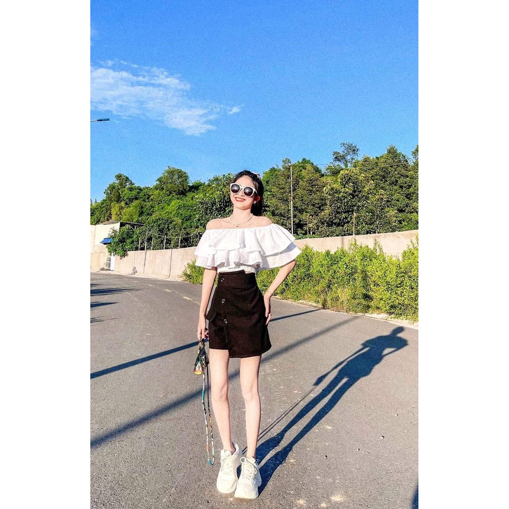 Set Áo Trễ Vai, Quần Giả Váy Cho Nữ | BigBuy360 - bigbuy360.vn