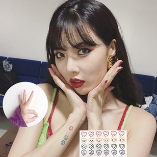 Miếng dán hình xăm ngộ nghĩnh đáng yêu kháng nước phong cách Hàn Quốc