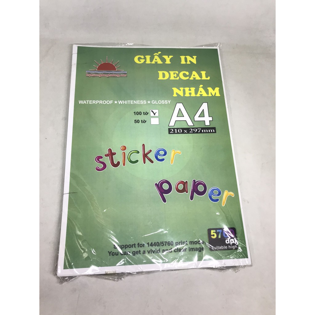 Giấy In Decal A4 - Siêu Dính