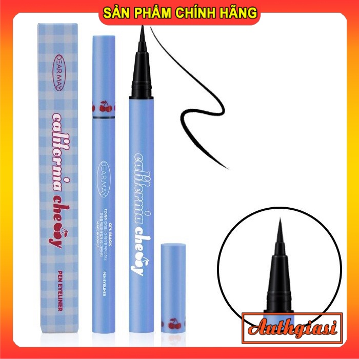 Bút kẻ dạ mắt chống trôi Dearmay California Cherry Pen Eyeliner màu ĐEN sắc nét và lâu trôi